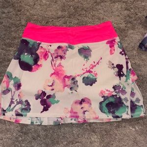 Bright and colorful lululemon tennis skirt